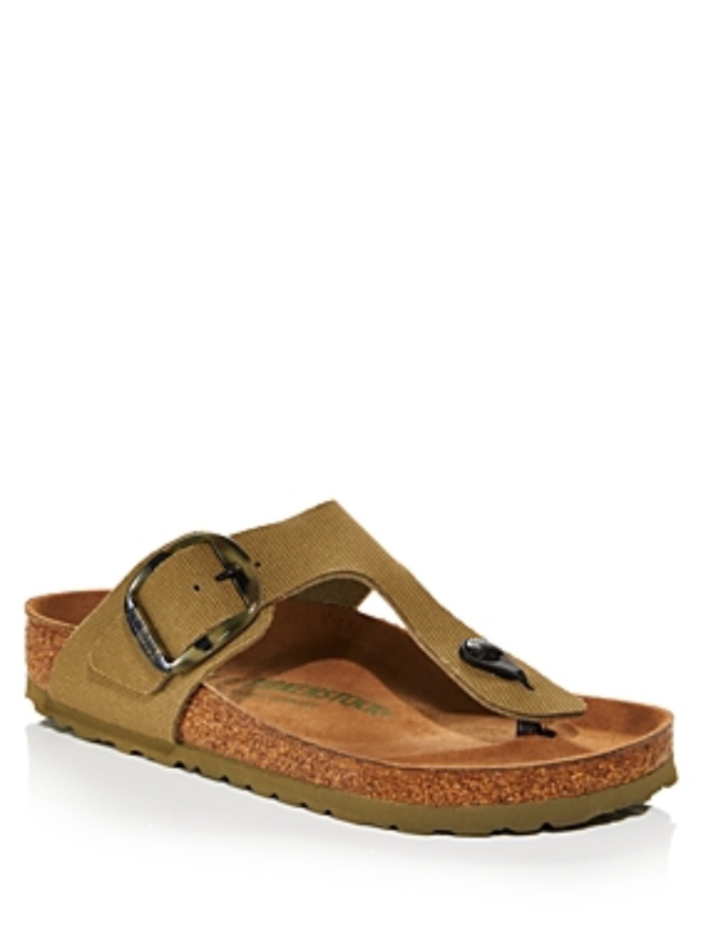 Birkenstock Gizeh Big Buckle Canvas (Faded Khaki Canvas) Women's Shoes